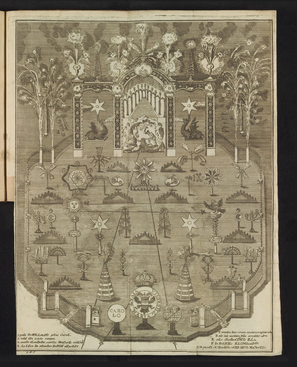 Fyrværkeri ved fejringen af ​​jubilæet, 1767 af Pieter Wauters