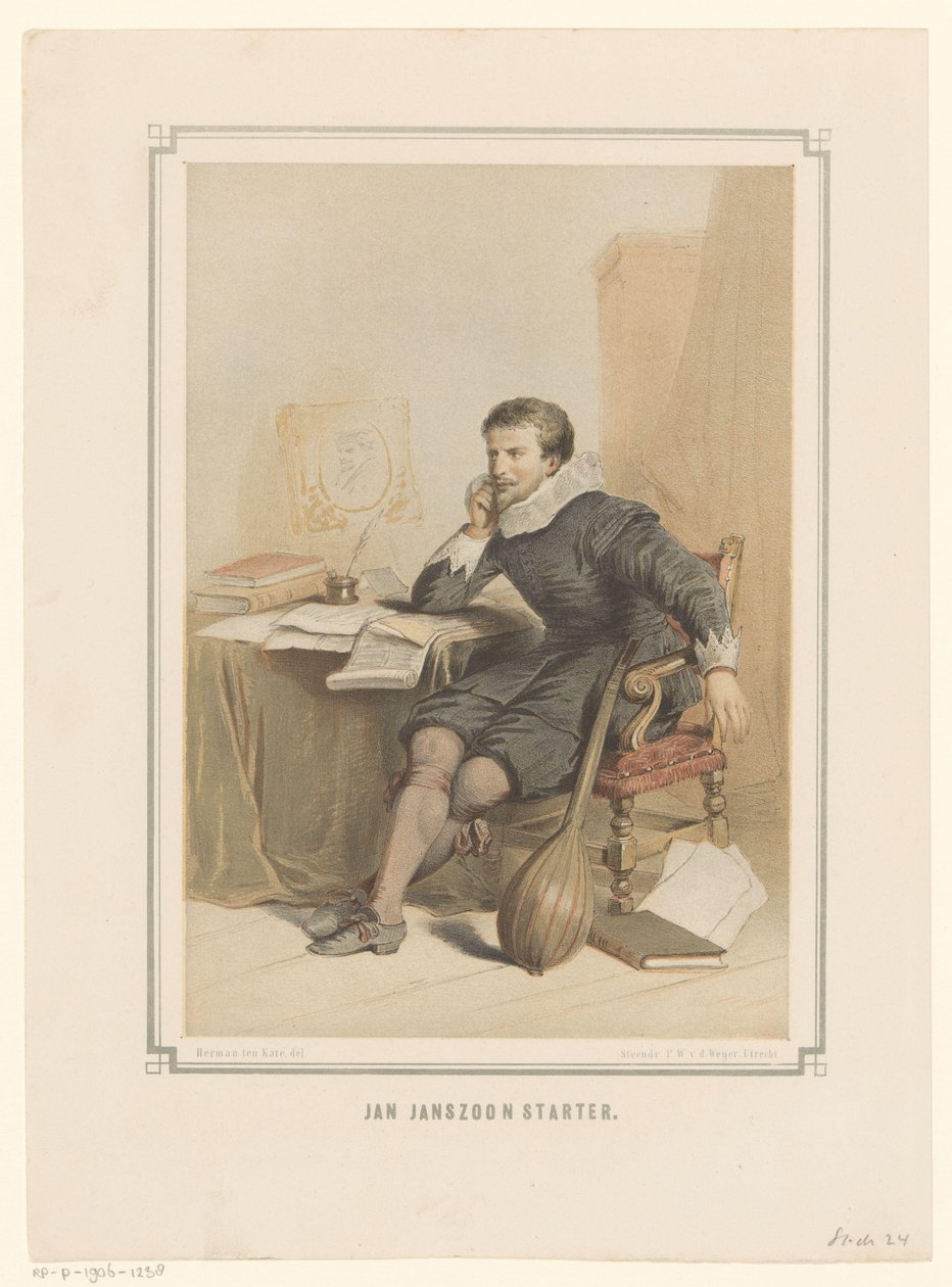 Jan Janszoon Starter ved sit skrivebord af Pieter Wilhelmus van de Weijer