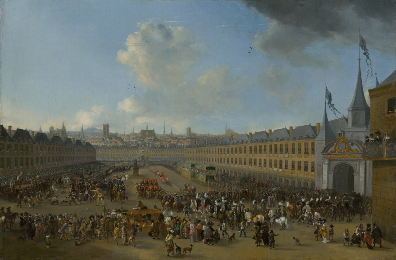Turnering på Place des Vosges i Paris, ca 1665. af Pieter Wouwerman