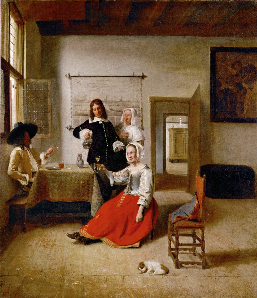 Den, der drikker ... af Pieter de (after) Hooch
