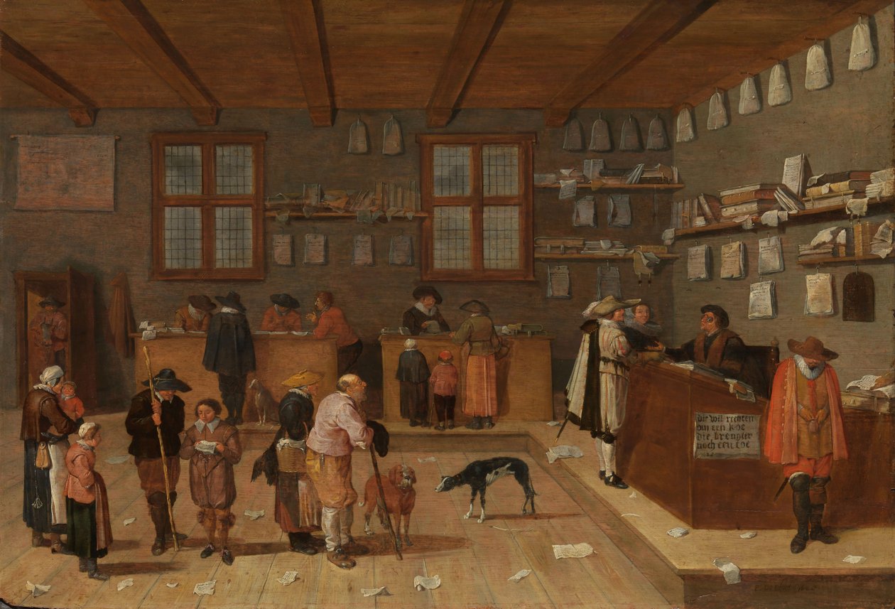Advokatkontoret, 1628. af Pieter de Bloot