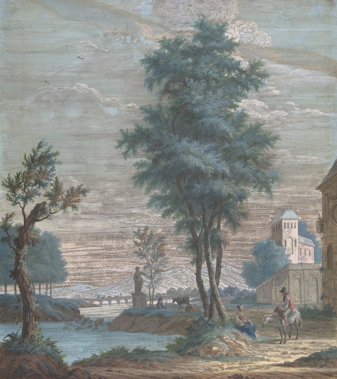 Italiensk landskab, 1769. af Pieter de Groot