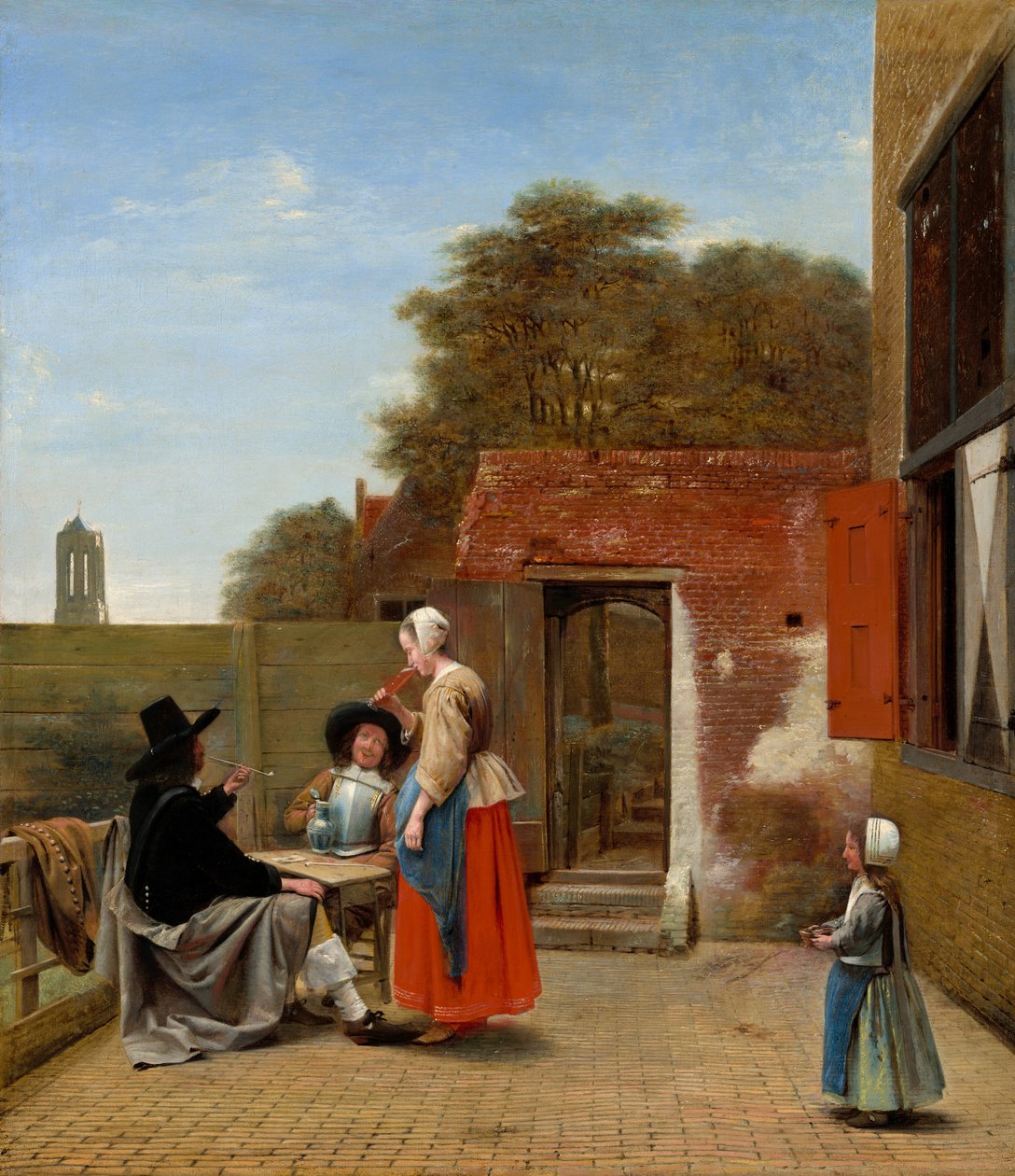 En hollandsk gårdhave af Pieter de Hooch
