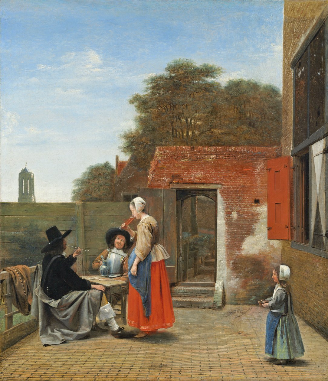 En hollandsk gårdhave, ca. 1658-60 af Pieter de Hooch