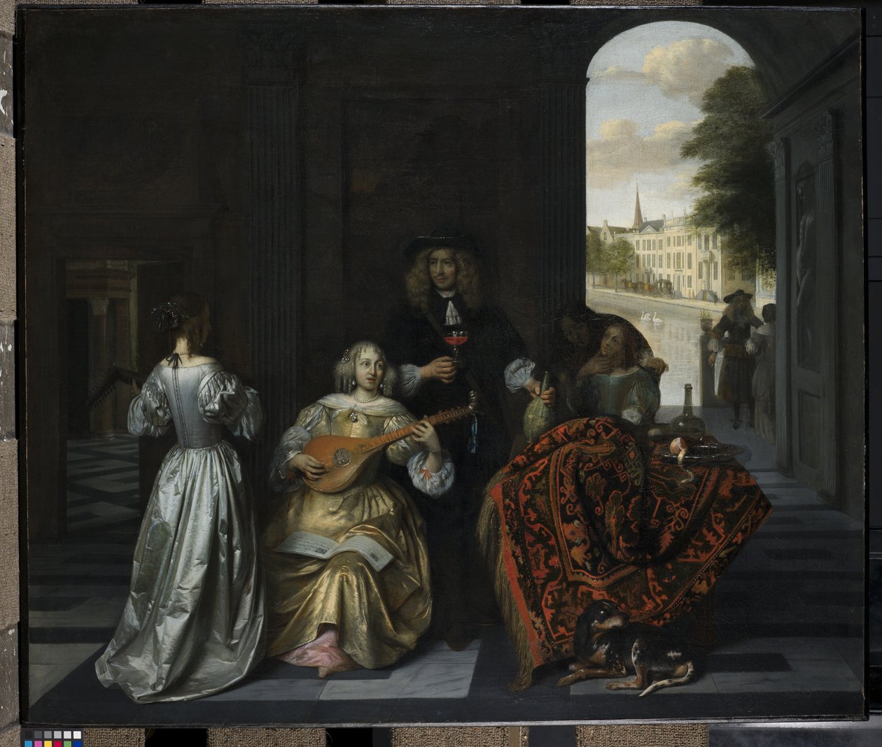 A Music Party (olie på lærred) af Pieter de Hooch