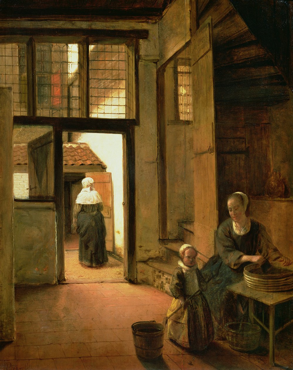 Interiør af et hollandsk hus af Pieter de Hooch