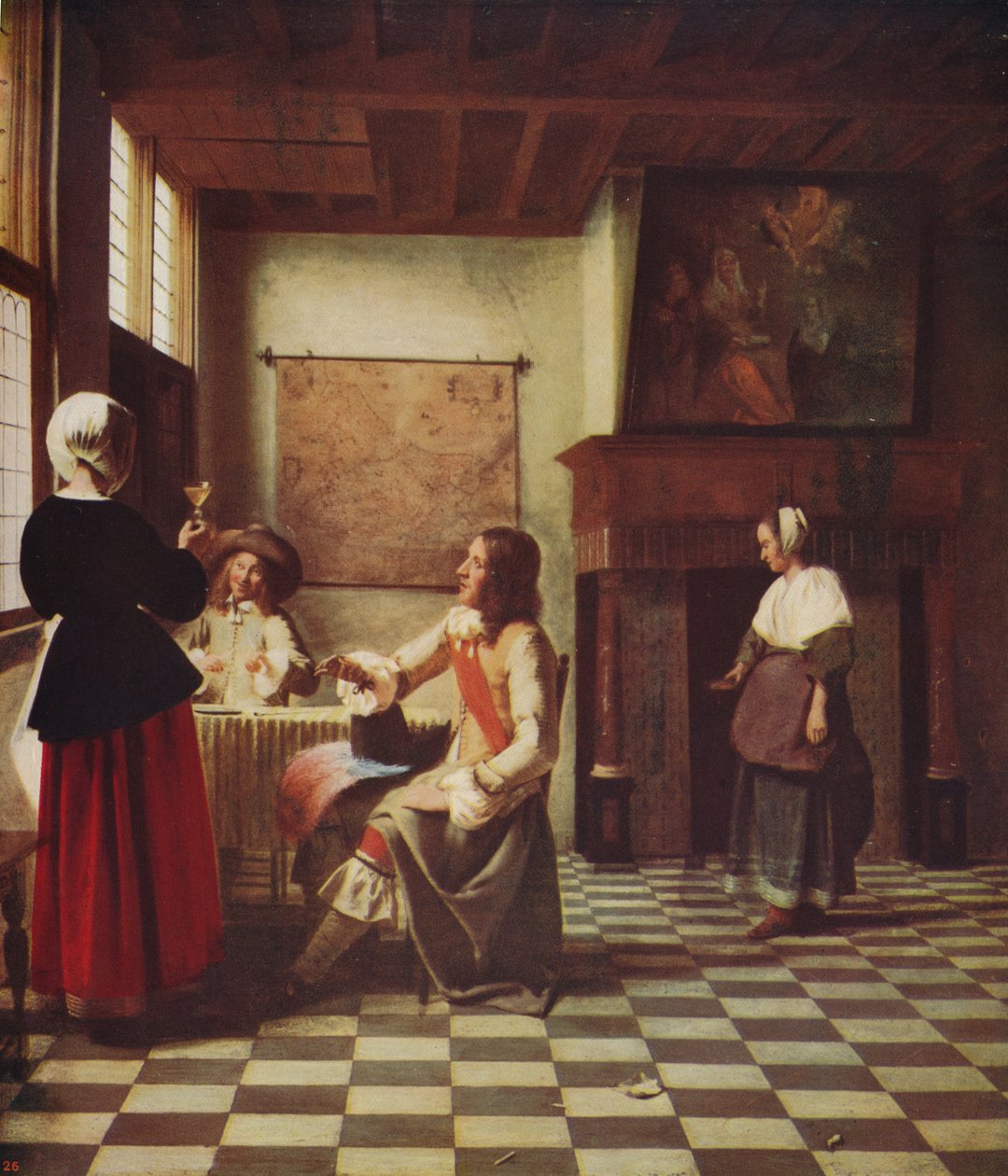 Interiør af et hollandsk hus, c1658, c1915 af Pieter de Hooch