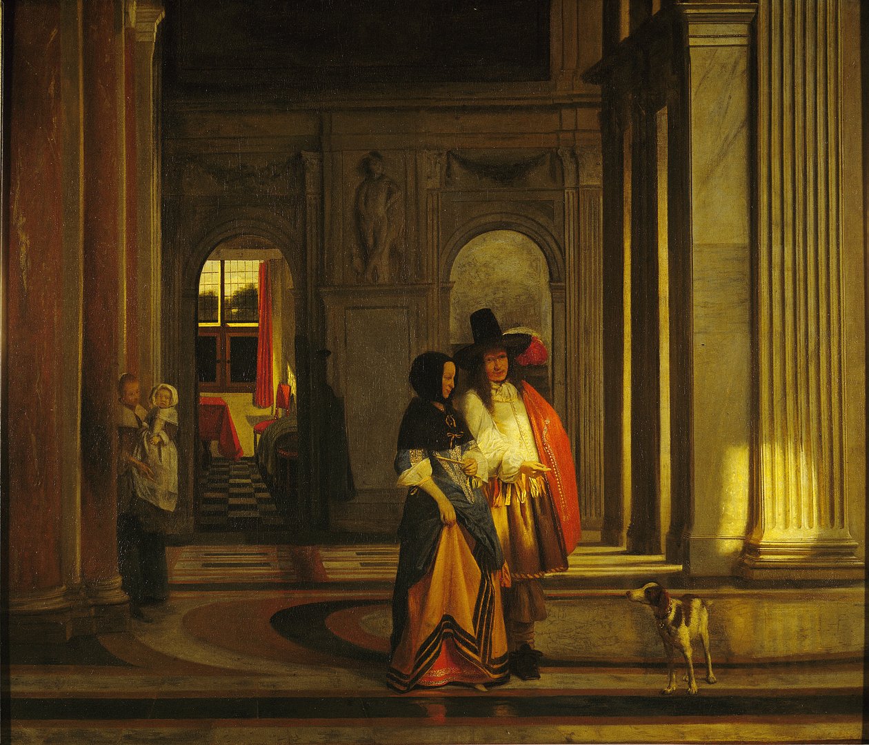 Afgang til gåturen af Pieter de Hooch