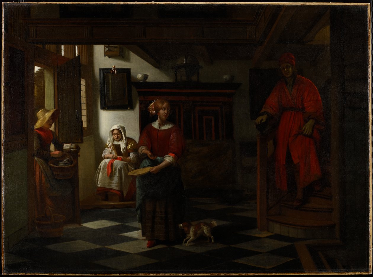 Aspargessælgeren, 1675-80 af Pieter de Hooch