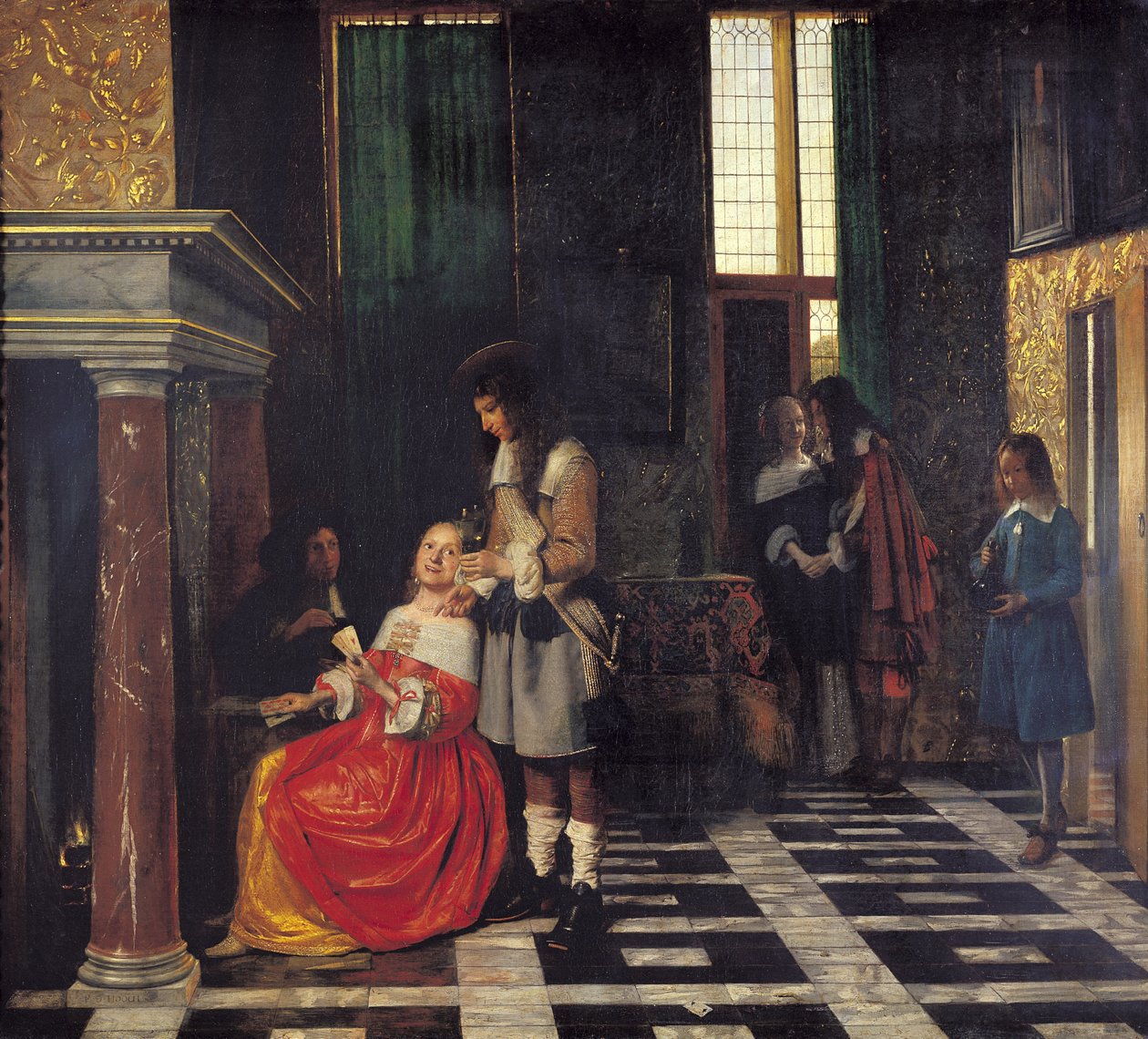 Kortspillerne, ca. 1663-65 af Pieter de Hooch