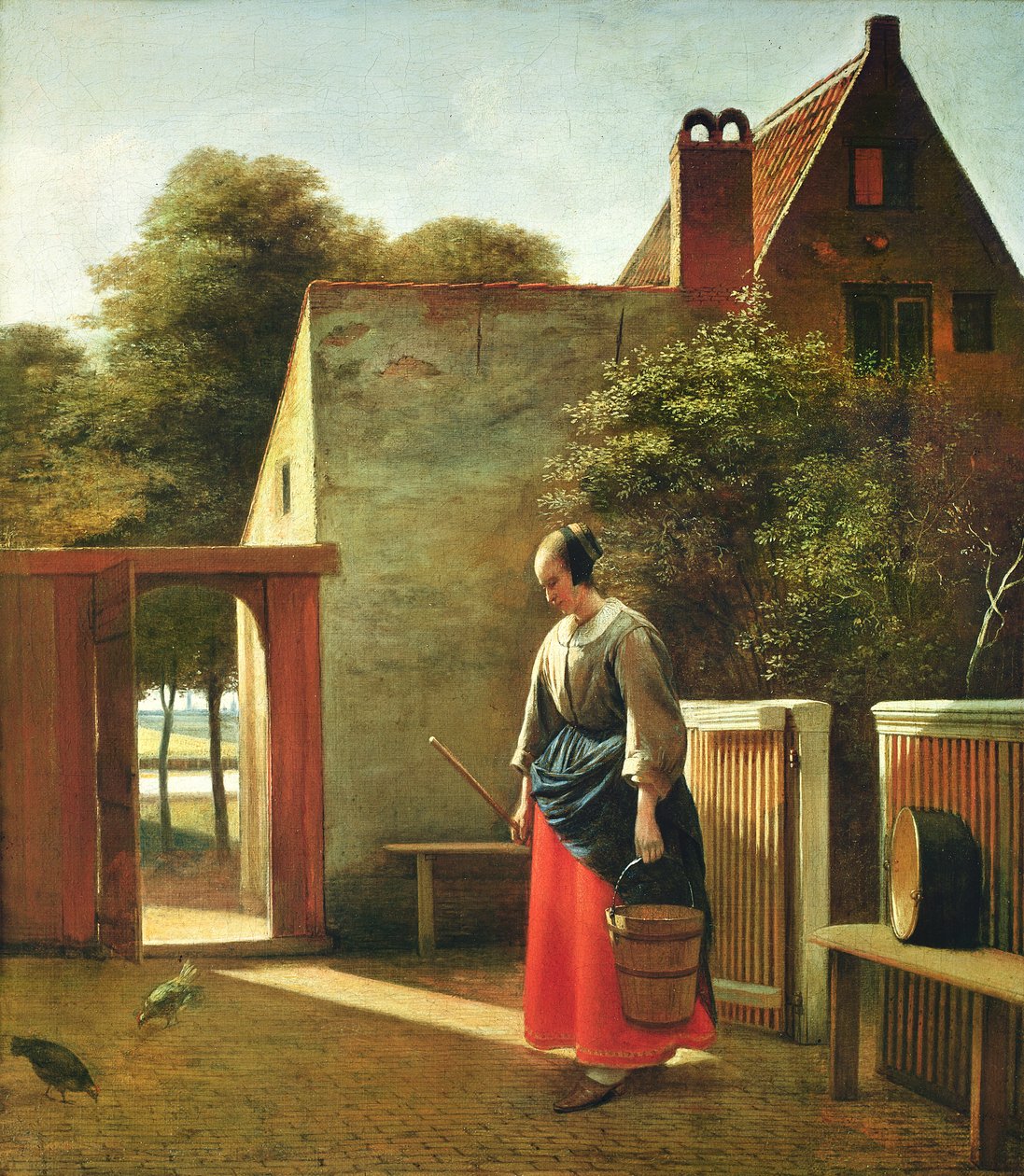 Tjeneren i gården, ca.1660 af Pieter de Hooch