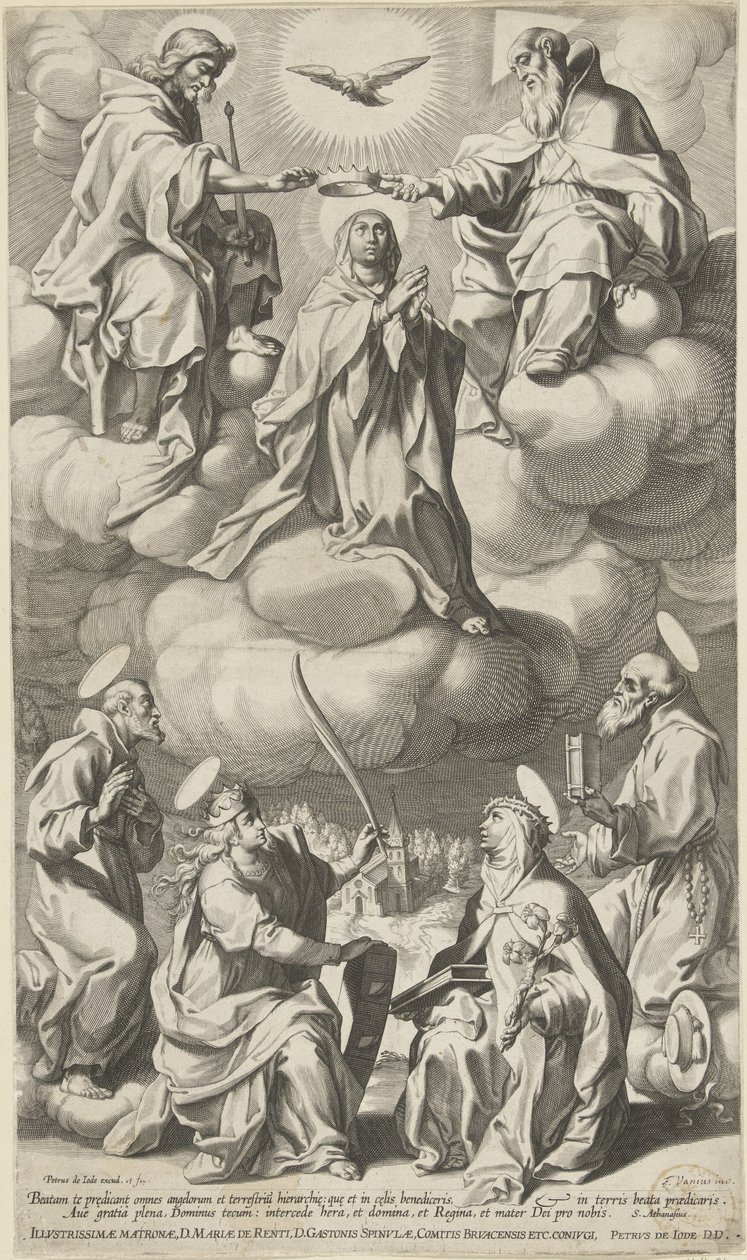 Marias kroning af Pieter de Jode (I) (attributed to)