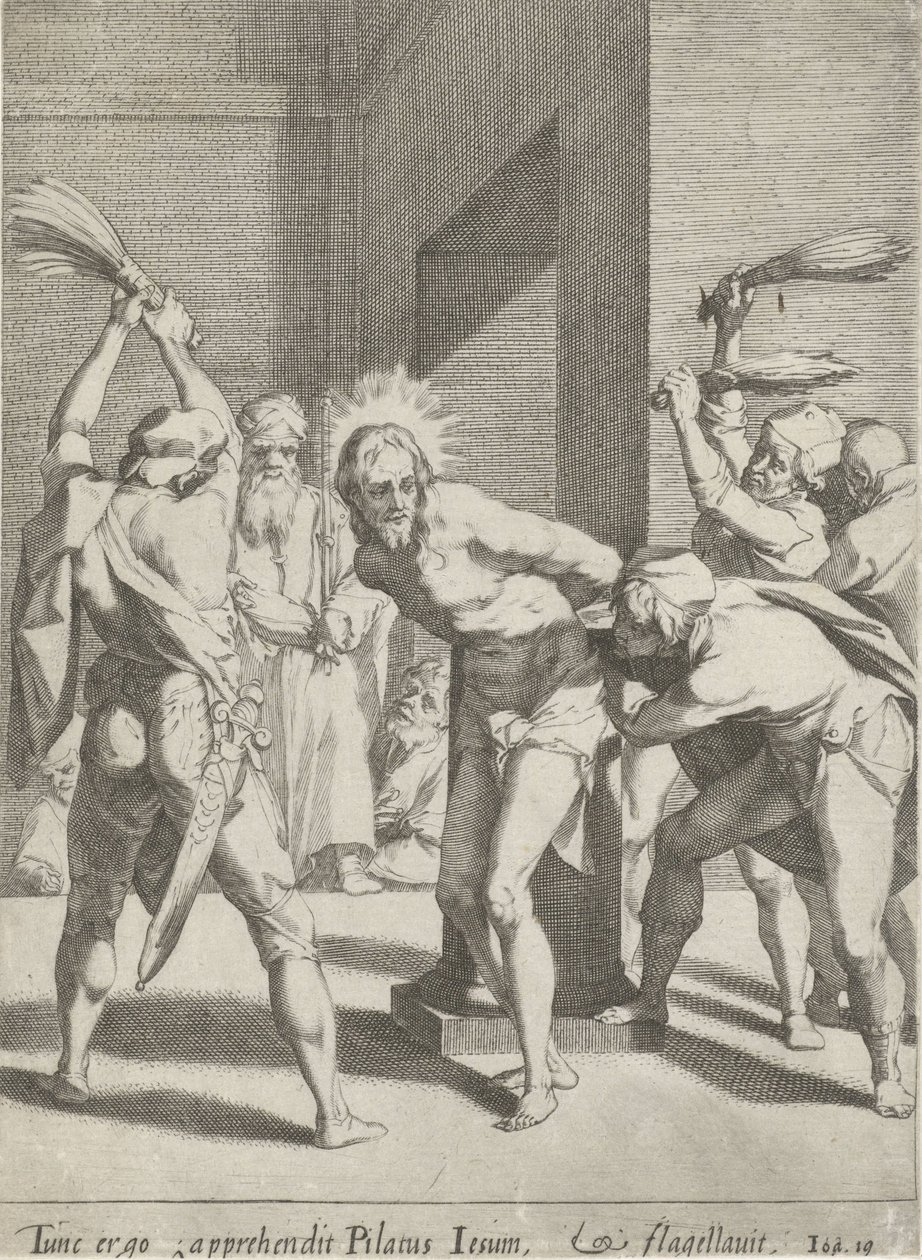 Geseling van Christus Passie van Christus (serietitel) Passion and Resurrection (serietitel) af Pieter de Jode (I)