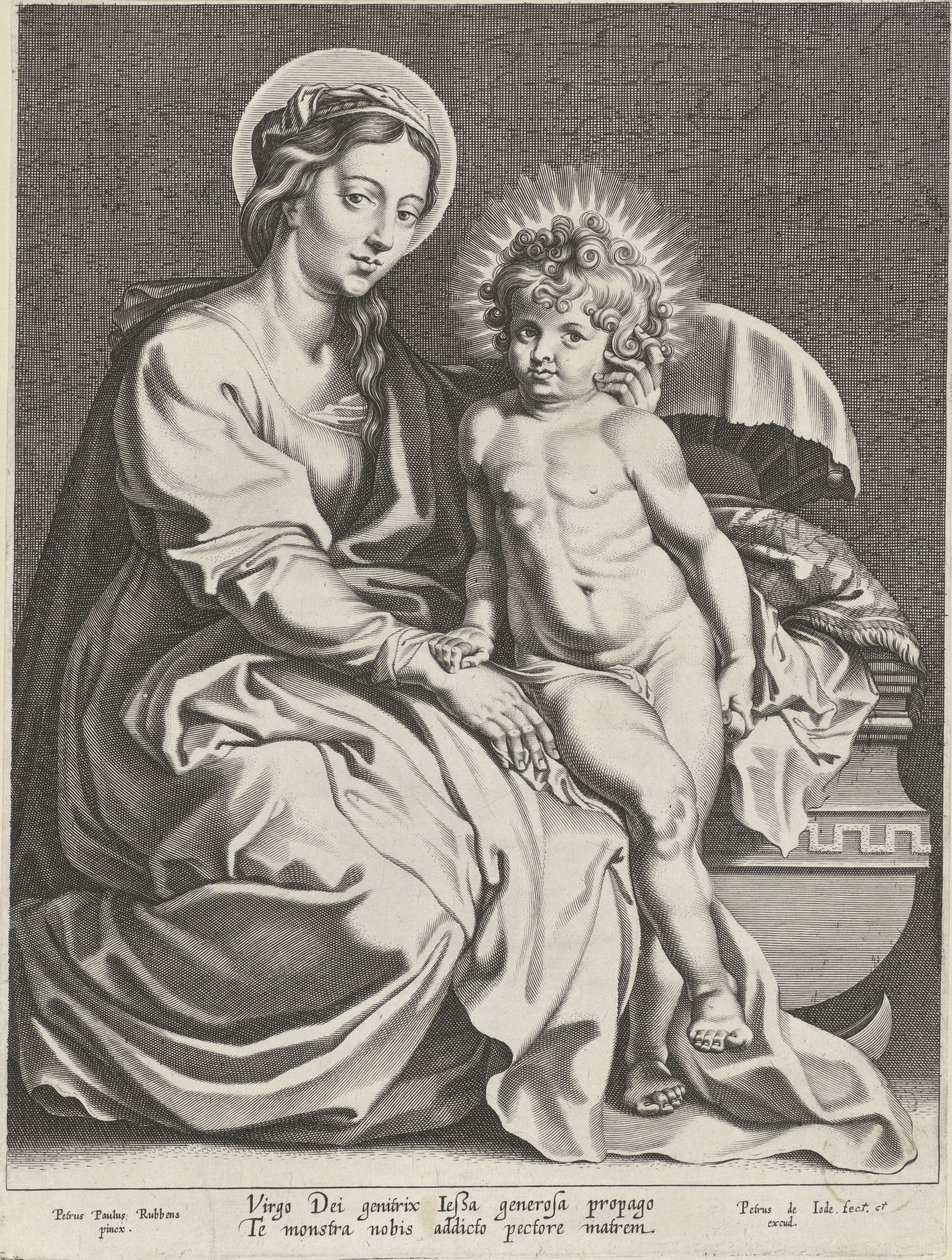 Maria med Kristusbarn ved krybbe af Pieter de Jode (I)