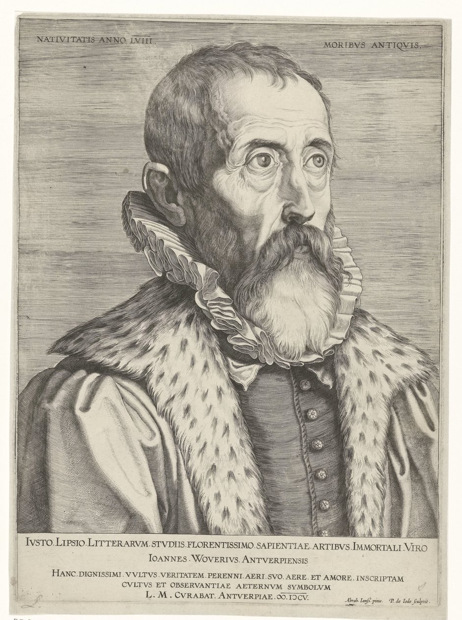 Portræt af Justus Lipsius af Pieter de Jode (I)
