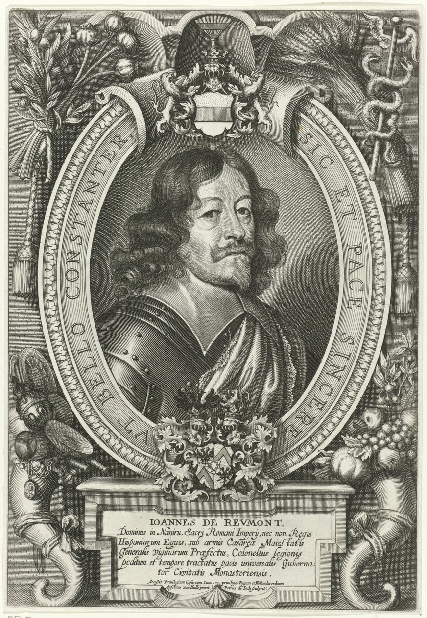 Portret af Johann von Reumont Peacemakers of the Christian World (serietitel) af Pieter de Jode (II)