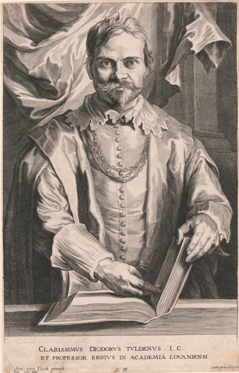 Den berømte Diodorus Tuldenus I.C. og kongelig professor i Louvain-akademiet af Pieter de Jode