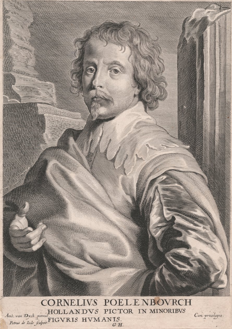 Cornelius Poelenbourch, hollandsk maler i mindreårige, menneskelige figurer af Pieter de Jode