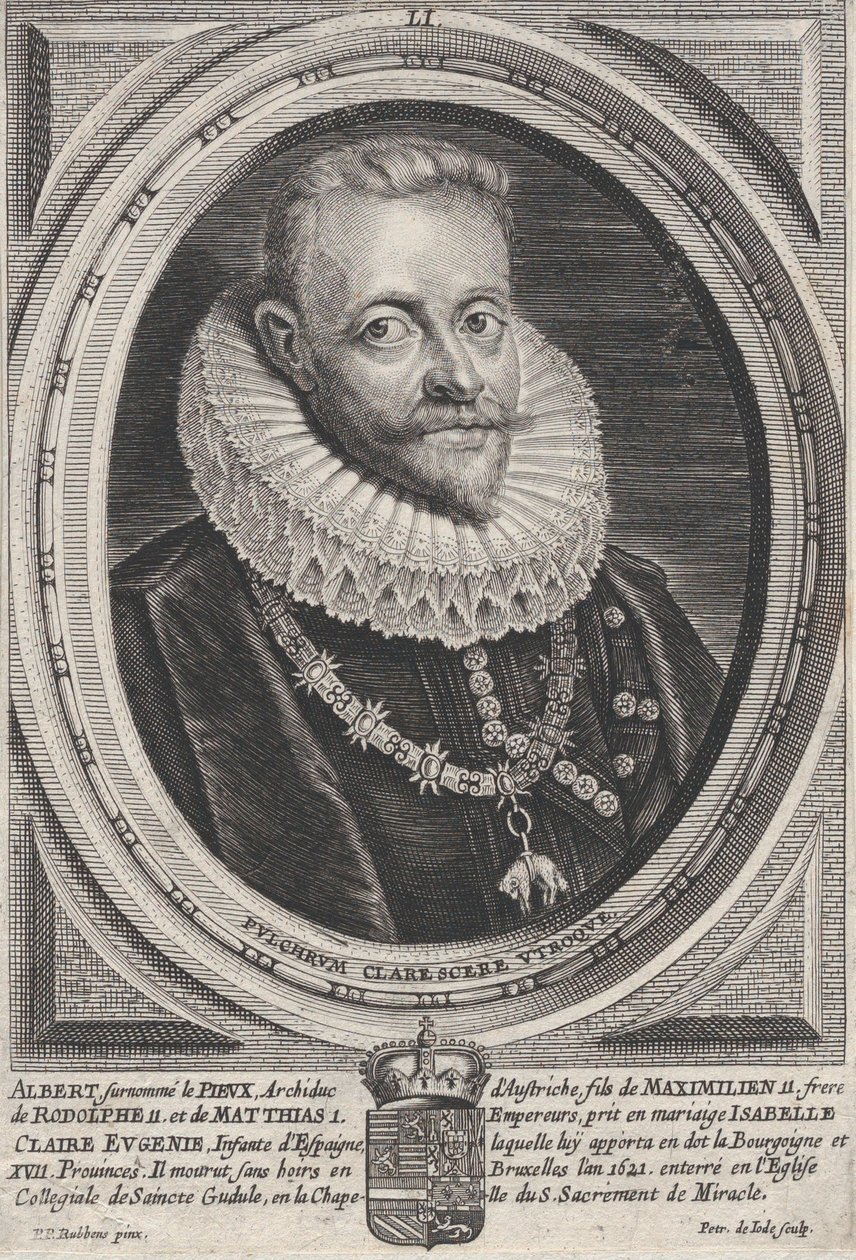 Portræt af Albert VII, ærkehertug af Østrig, ca. 1650. af Pieter de Jode II