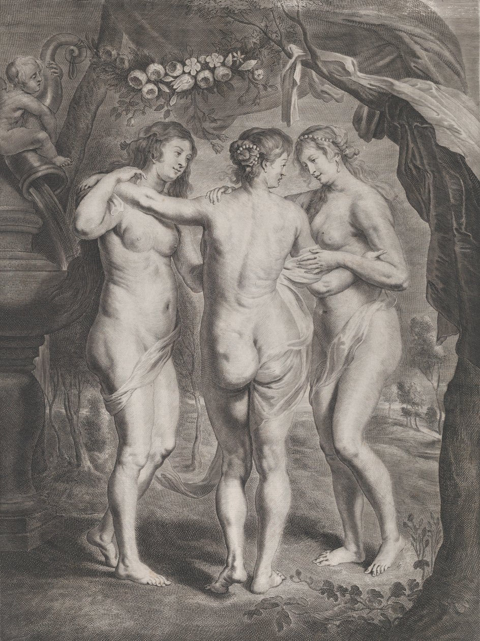 De tre nåder, ca. 1630-45. af Pieter de Jode II