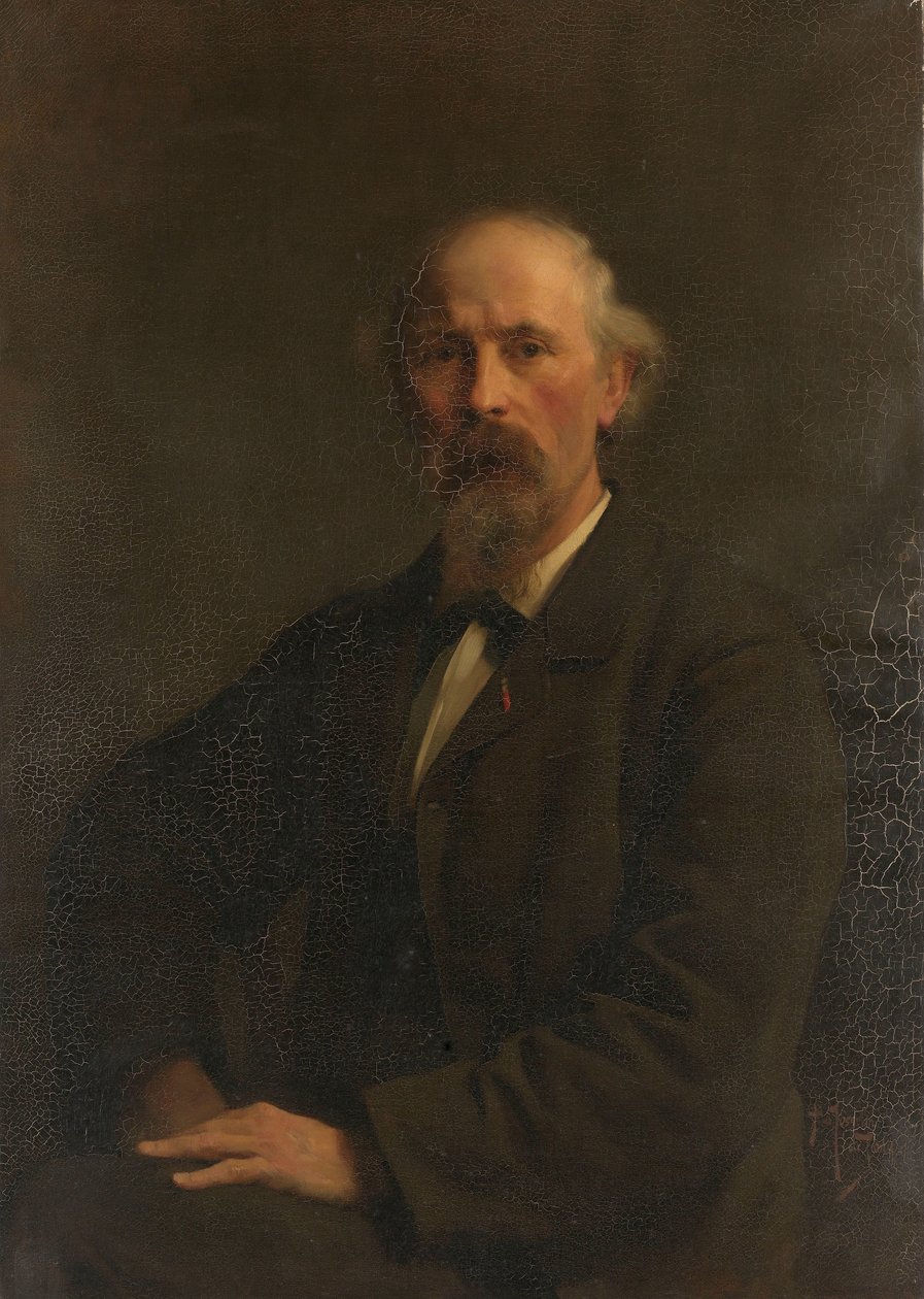 Portræt af Pieter Stortenbeker (1828-1898), maler af Pieter de Josselin