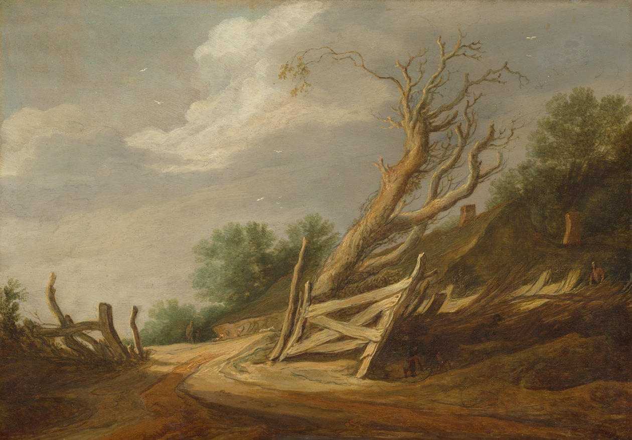 Landskab med åben port af Pieter de Molijn