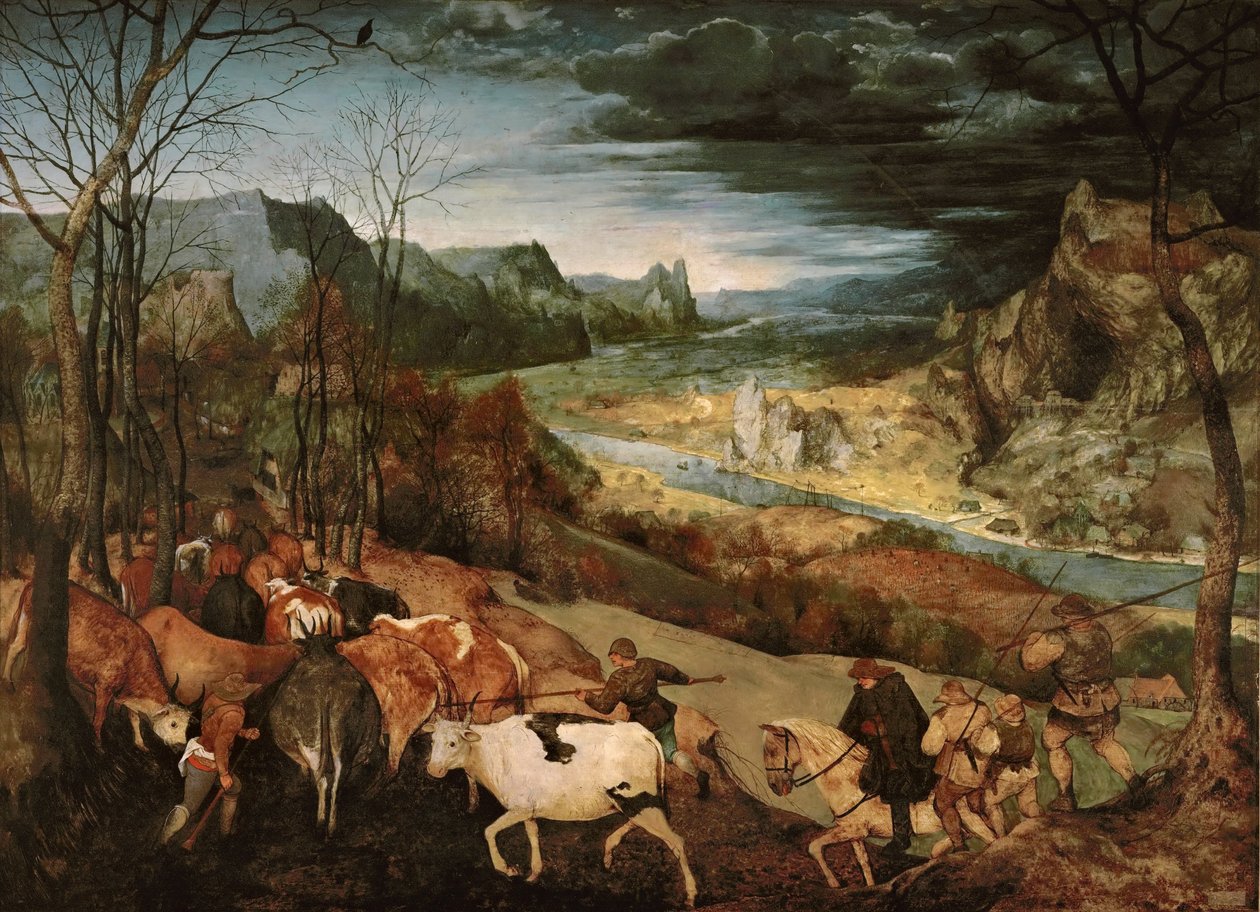 Flokkens tilbagevenden (efterår) af Pieter Bruegel the Elder