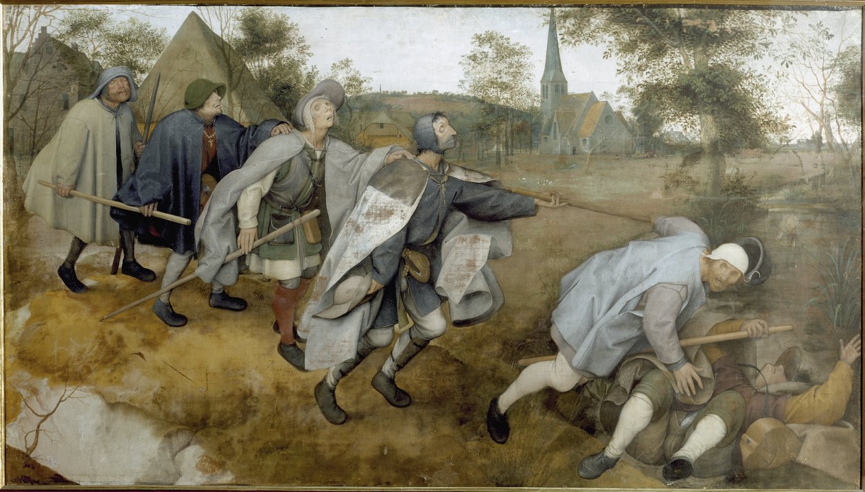 Lignelsen om de blinde - Maleri af Pieter Bruegel the Elder