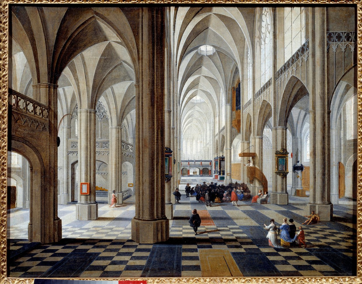 Interiør af Antwerpen katedral. Maleri af Peeter Neefs The Old (eller Pieter Neefs I) (1578-1660) Ec. Flam. af Pieter the Elder Neefs