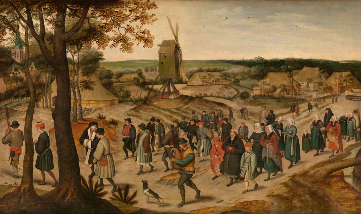 En bryllupsprocession af Pieter the Younger Brueghel