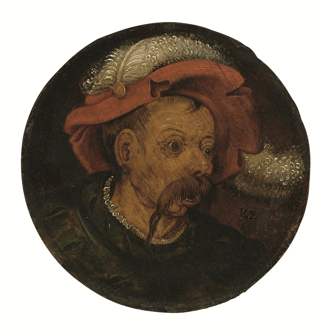 Landsknechtin pää (öljy paneelissa) af Pieter the Younger Brueghel