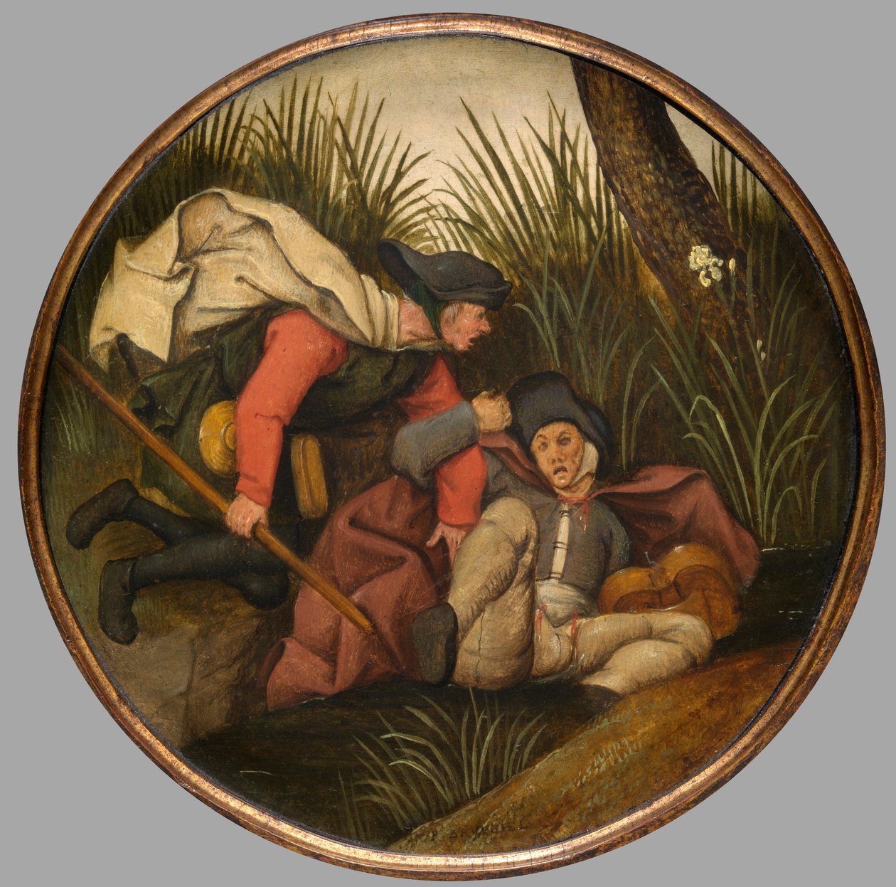 Hvis blinde leder blinde, skal begge falde i grøften, ca. 1594 (olie på panel) af Pieter the Younger Brueghel