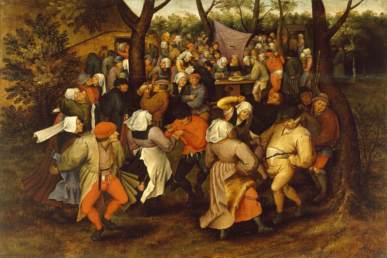 Bondebryllupsdans, 1607 af Pieter Brueghel the Younger