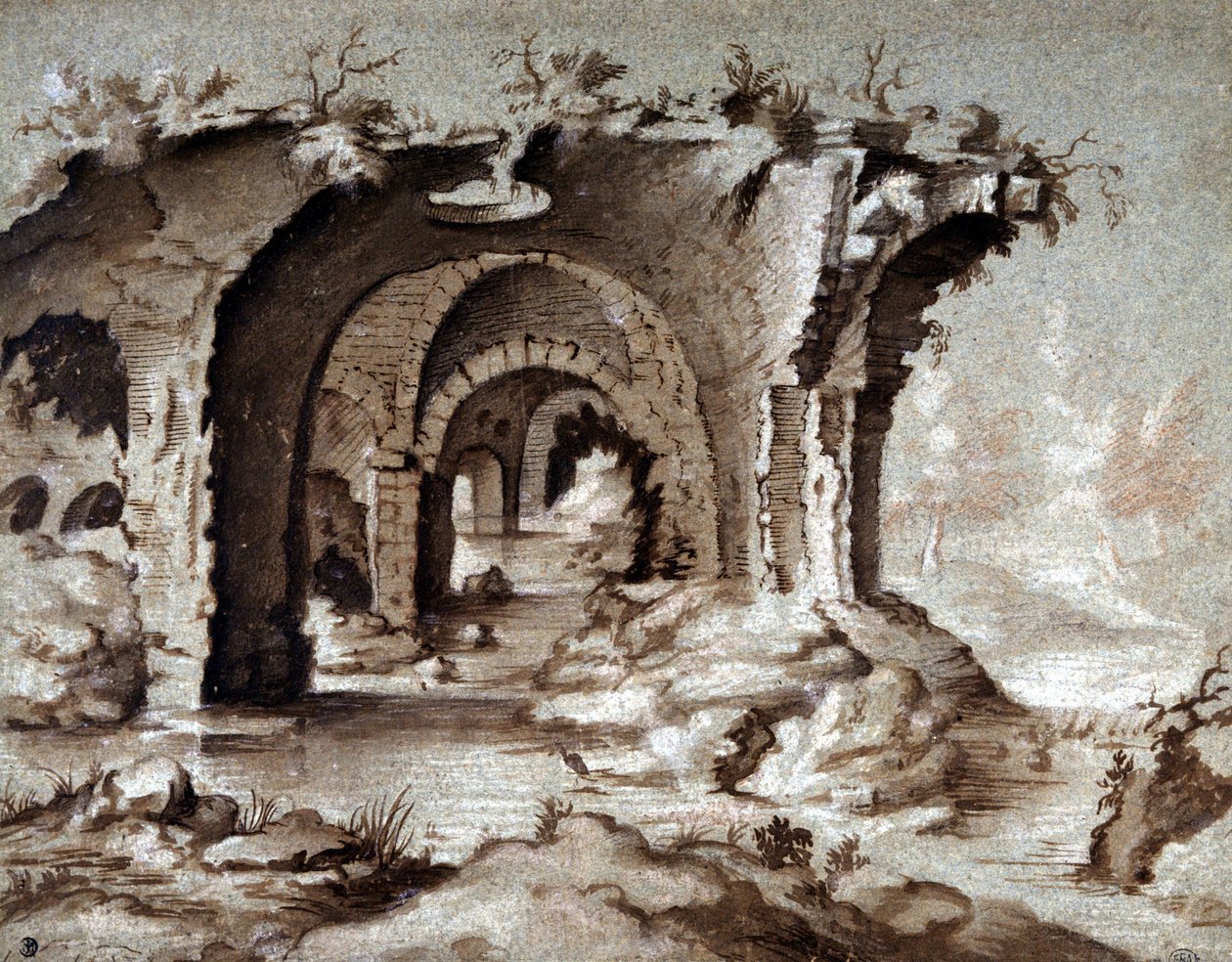 Ruinerne af Colisee i Rom af Pierre Breughel dit d