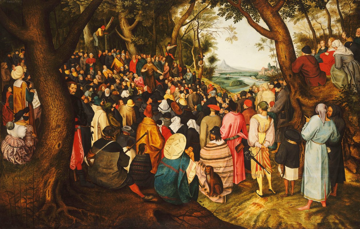 Johannes Døberen prædiker i ørkenen, ca. 1633-50 af Pieter Brueghel the Younger