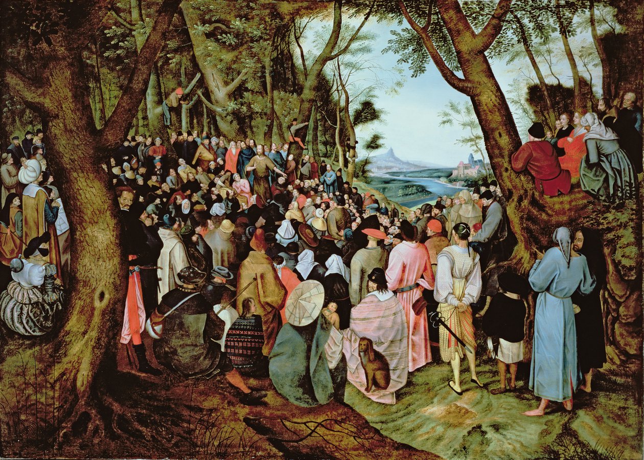 Johannes Døberen prædiker i ørkenen af Pieter Brueghel the Younger