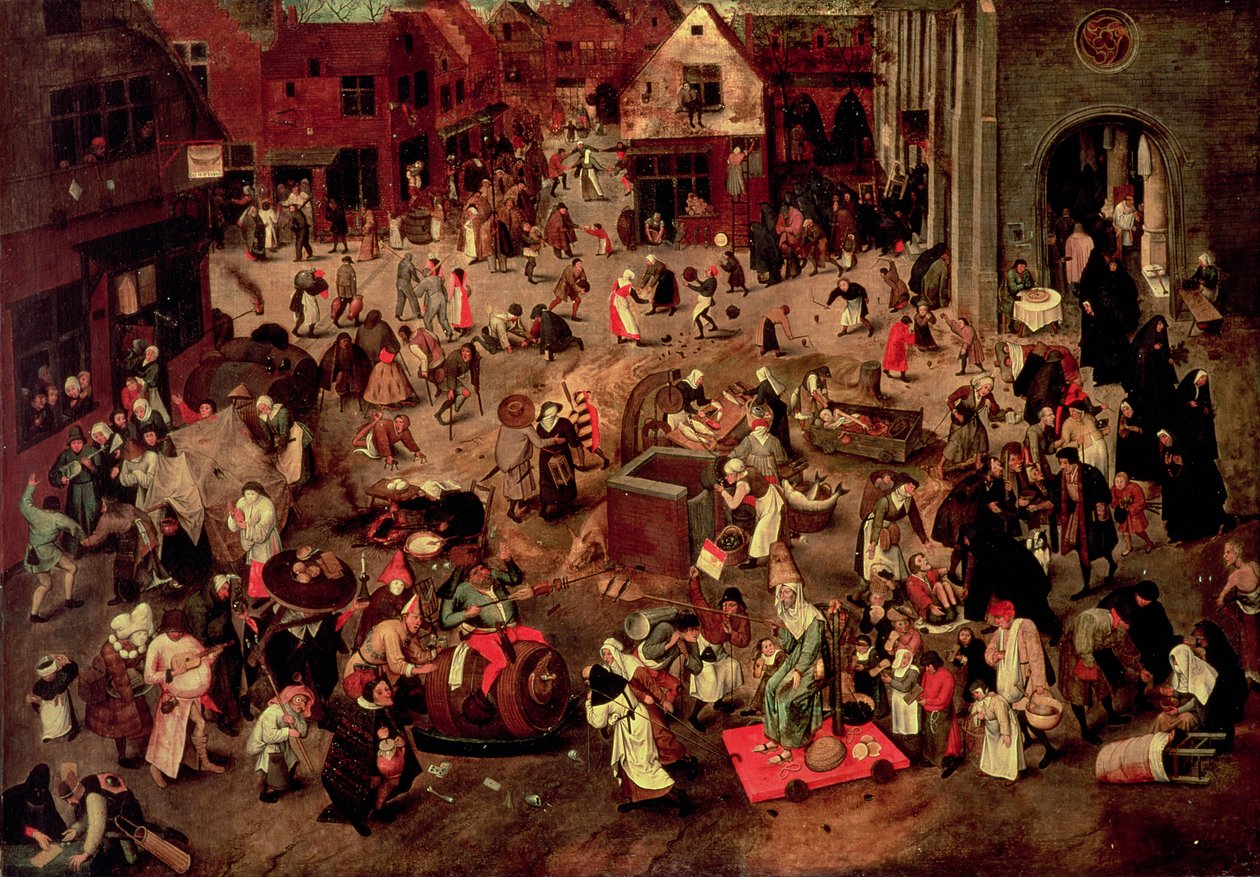 Sammenstød mellem Careme og Mardi-Gras af Pieter the Younger Brueghel