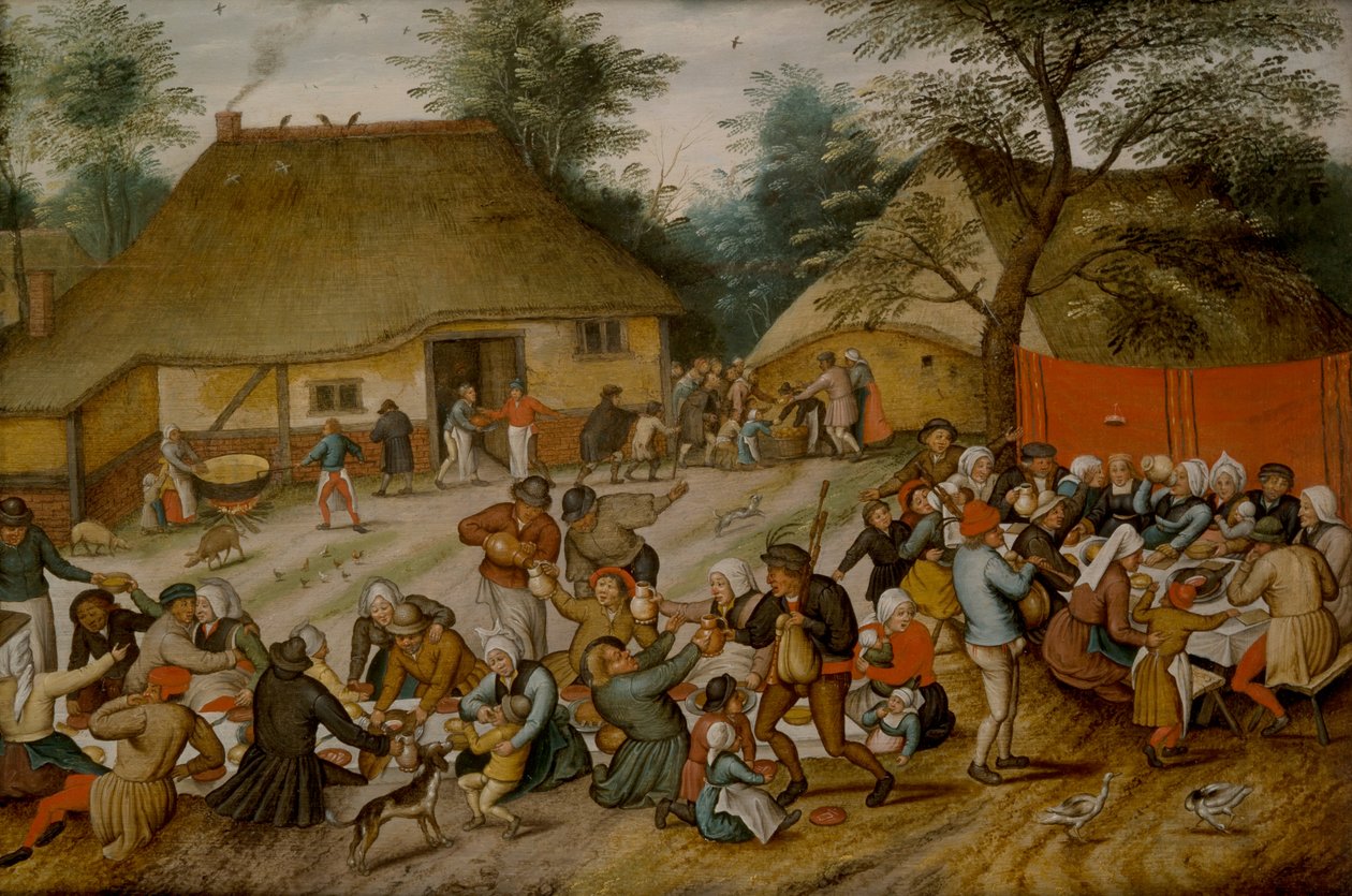 Bryllupsfest i det fri af Pieter the Younger Brueghel