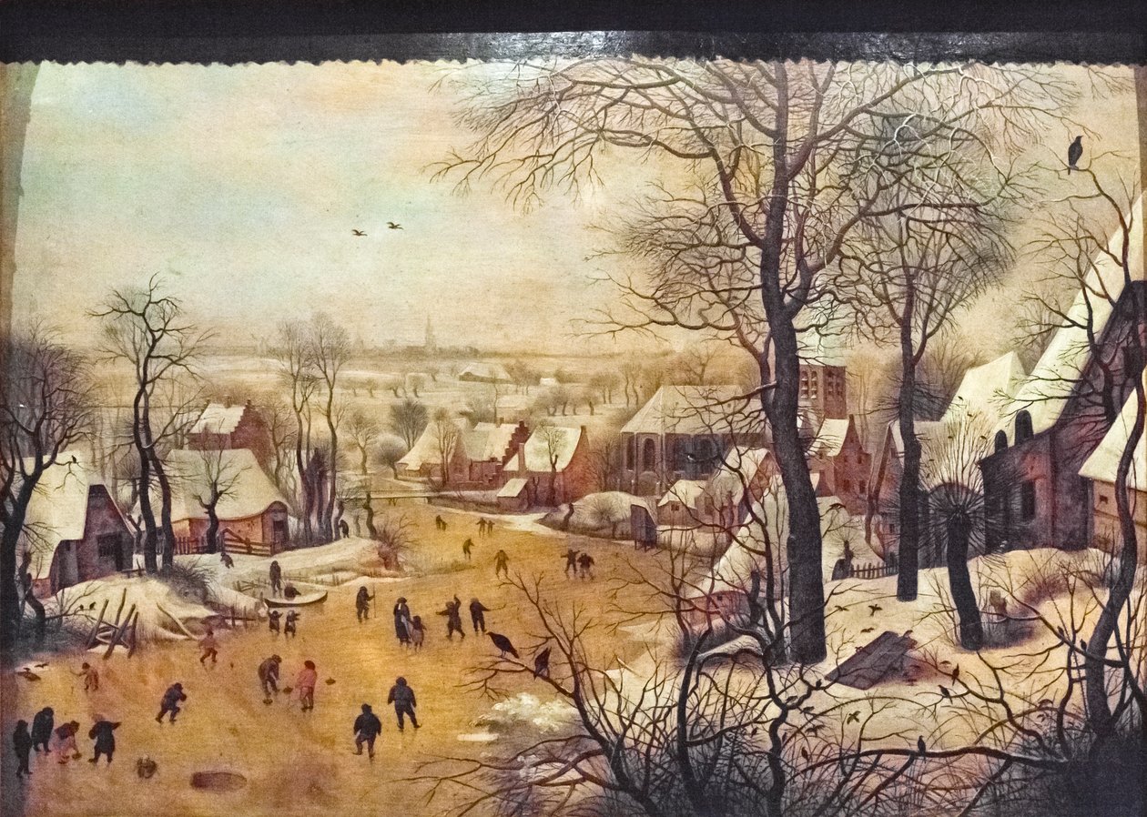 Vinterlandskab med skatere af Pieter the Younger Brueghel