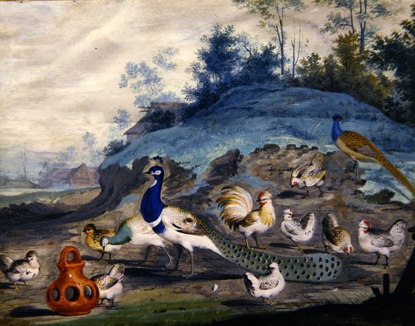 Eksotiske fugle i et malerisk landskab (2) af Pieter the Younger Holsteyn