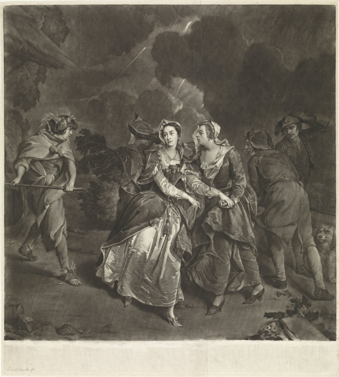 Skuespillerinden Susannah Maria Cibber som Cordelia af Pieter van Bleeck