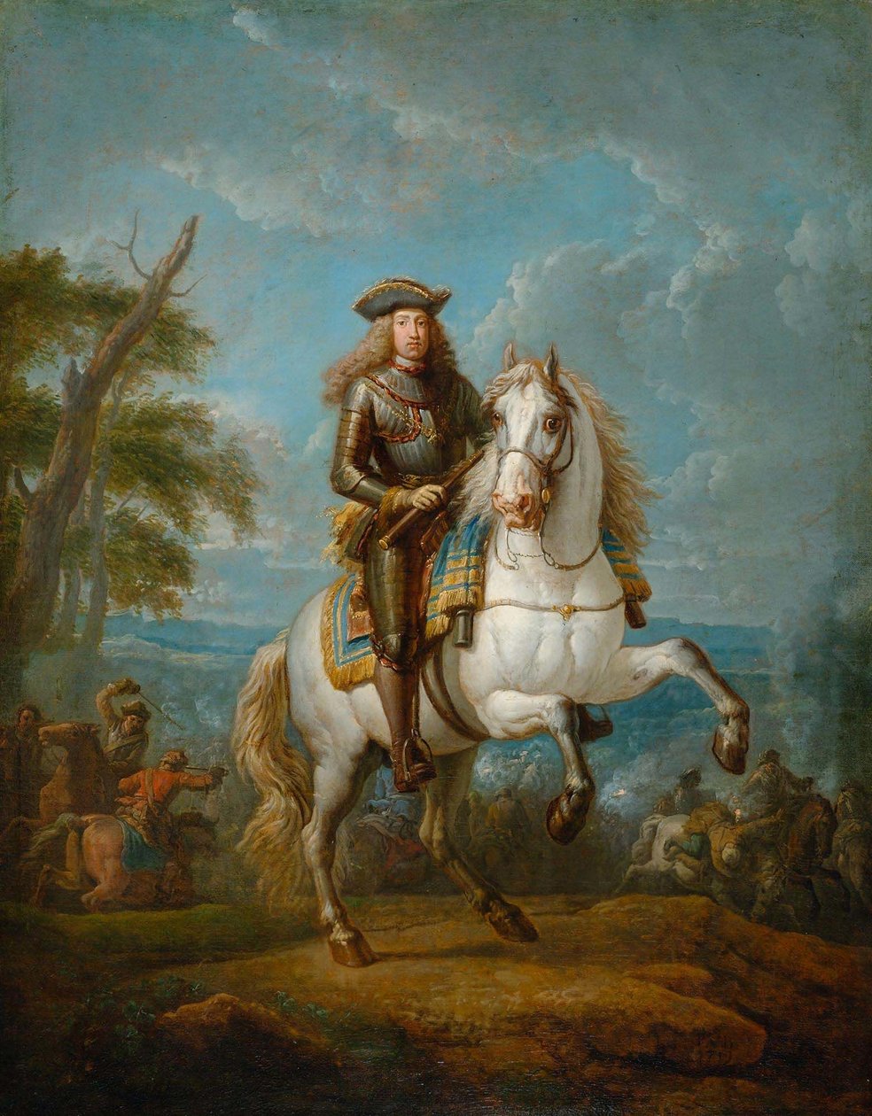Rytterportræt af Karl VI, tysk-romersk kejser af Pieter van Bloemen