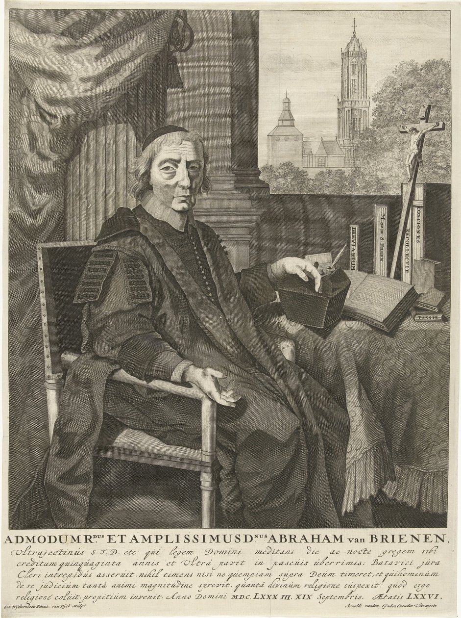 Portræt af pastor Abraham van Brienen af Pieter van Dijck