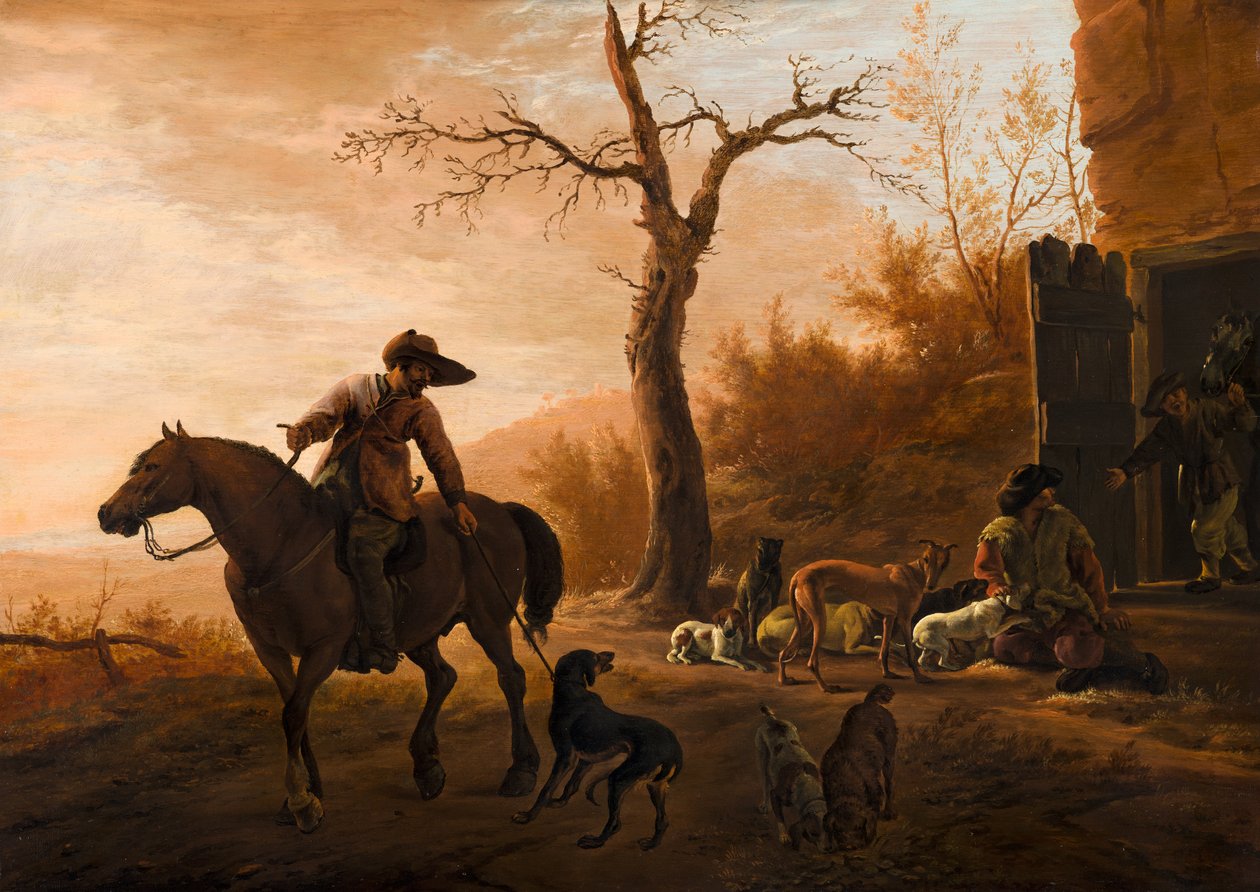 Landskab med jægere af Pieter van Laer