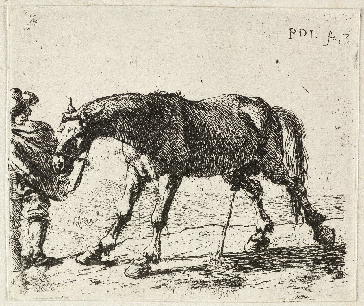 Tissende hest af Pieter van Laer
