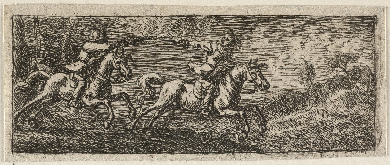 To ryttere kæmper af Pieter van Laer