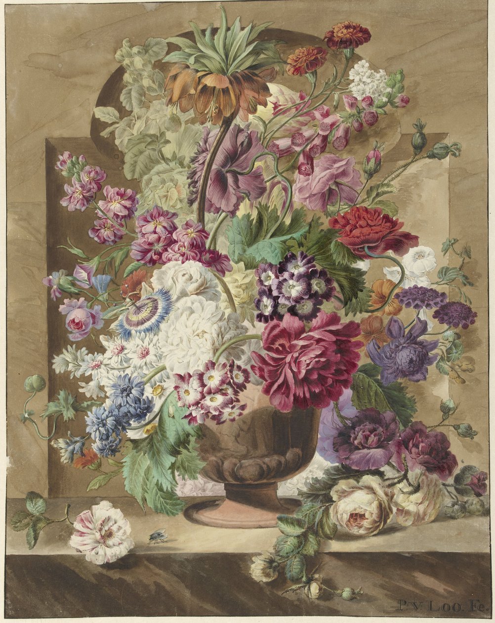 blomsterarrangement af Pieter van Loo