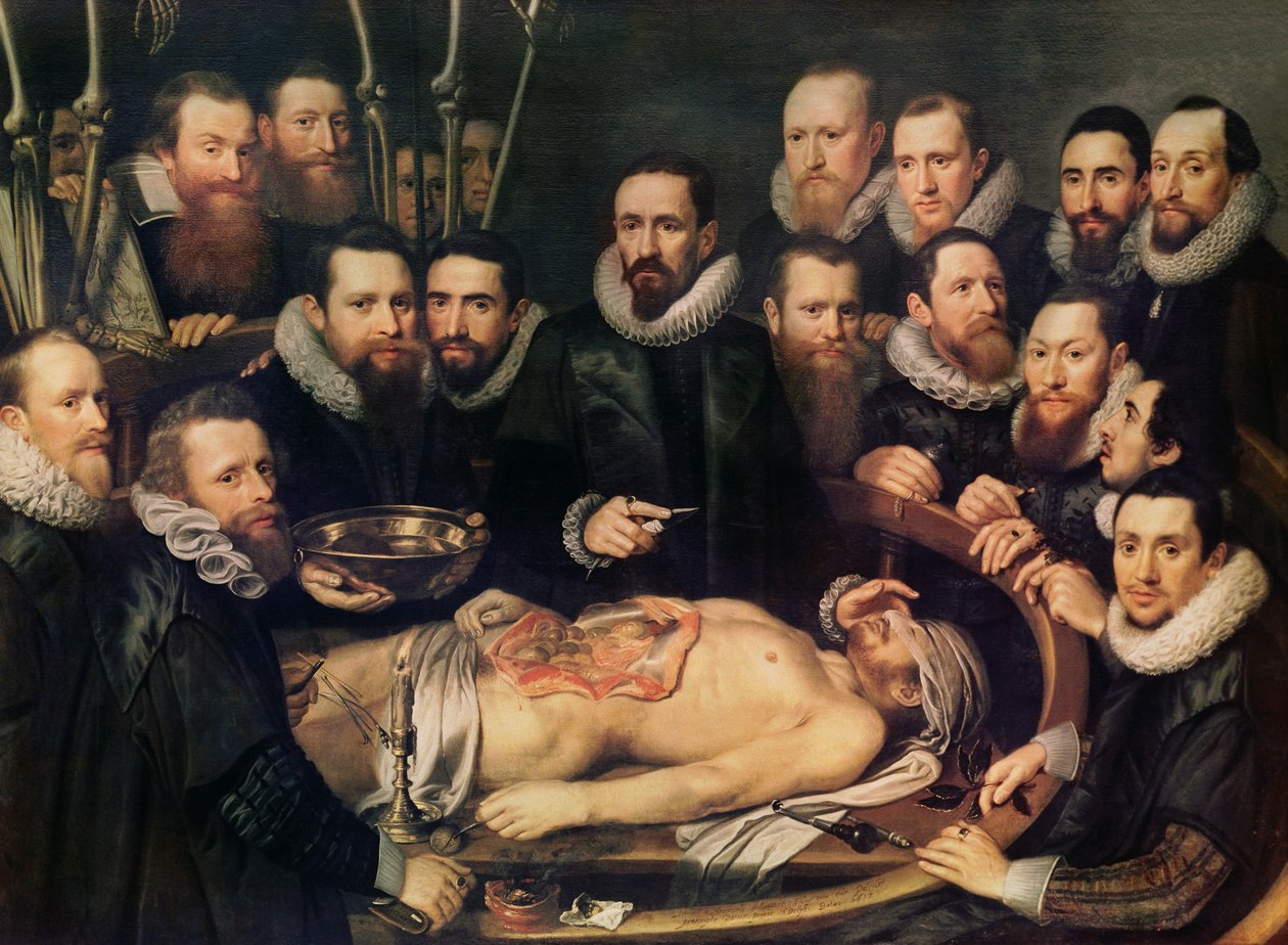 Doktor Willem van der Meers anatomi-lektion i Delft af Pieter van Miereveld