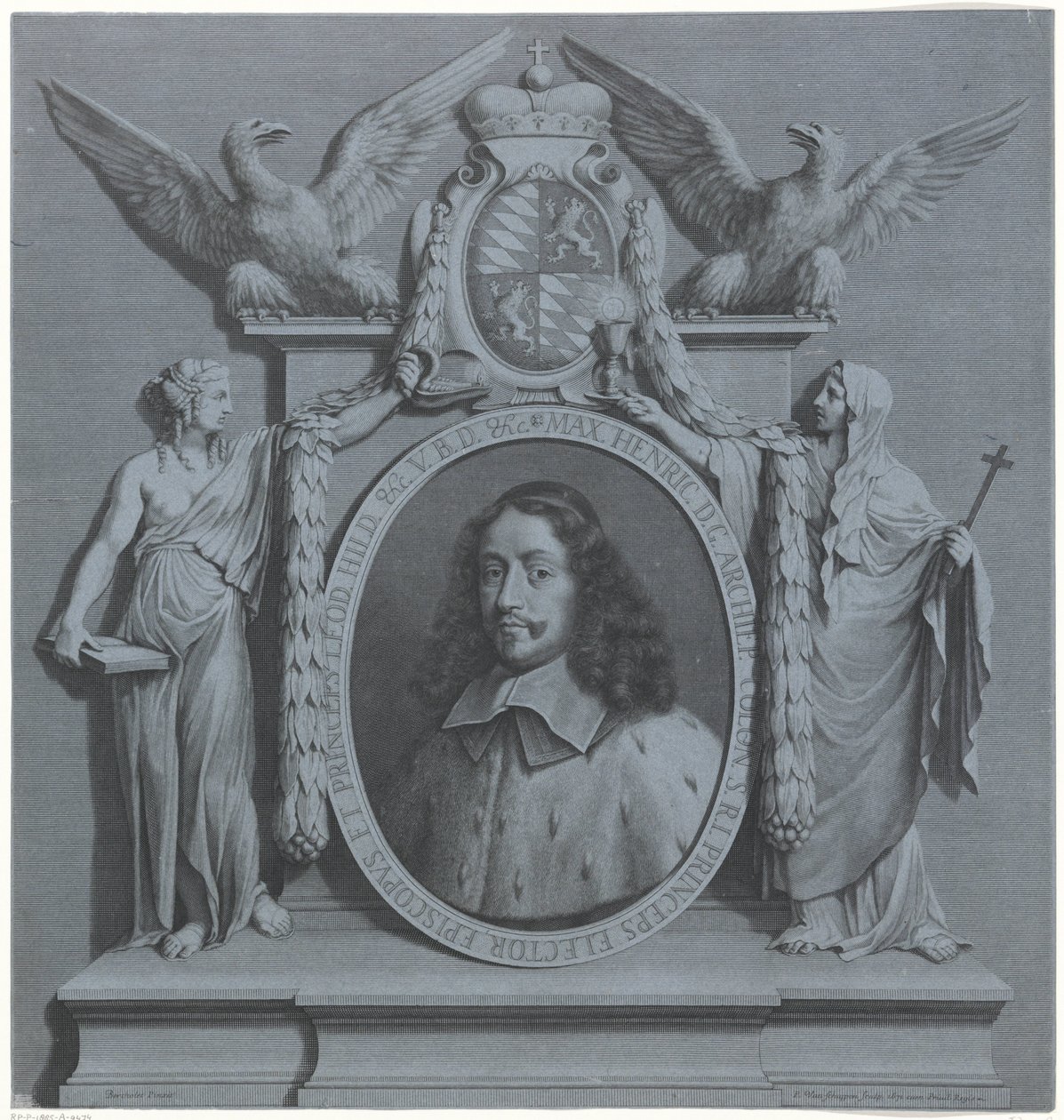 Portræt af Maximilian Hendrik Van Bavaria, erkebiskop Van Keulen af Pieter van Schuppen
