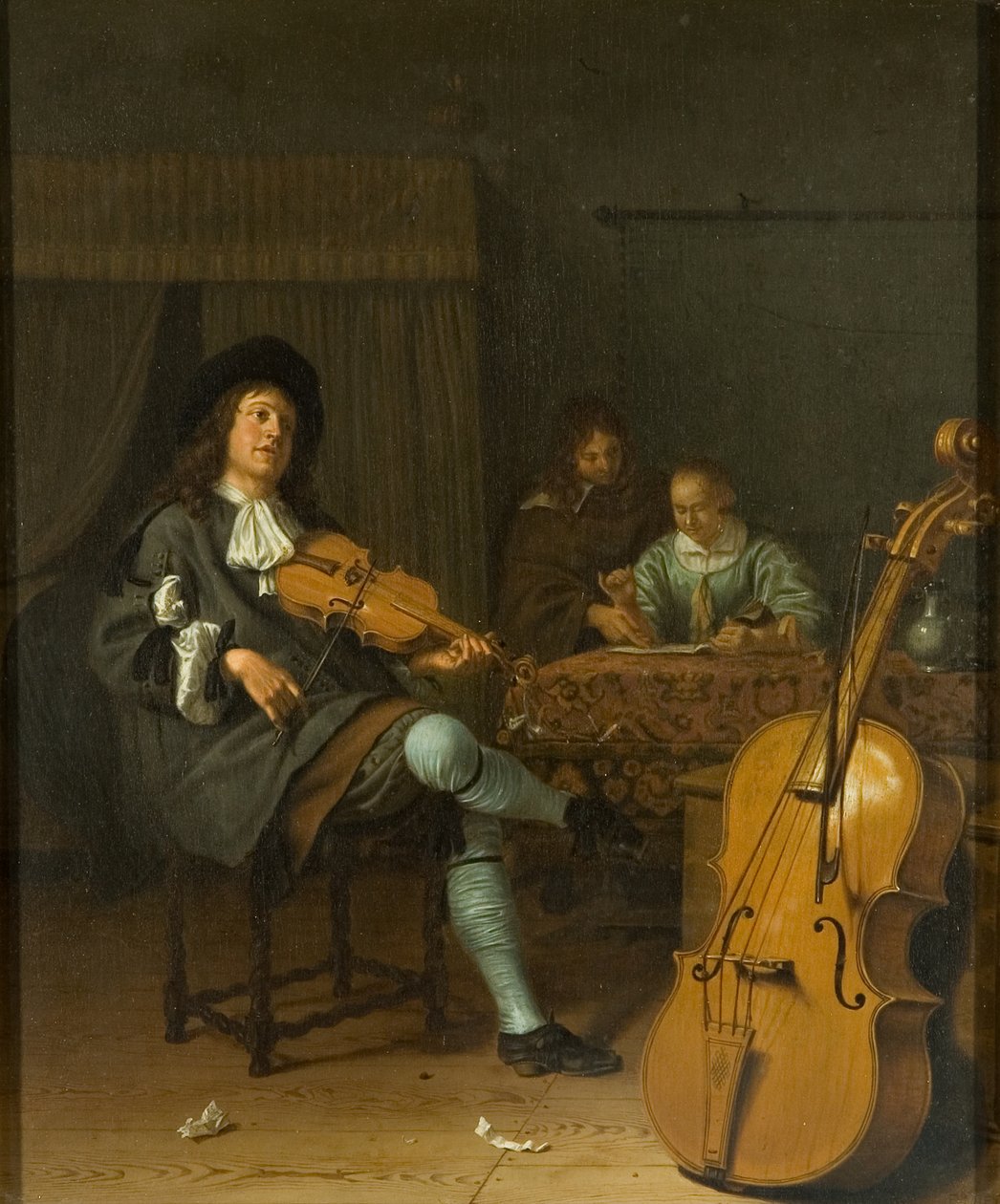 A Music Party, ca. 1675 (olie på panel) af Pieter van Slingelandt